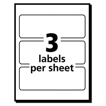 Avery® Removable Multi-use Labels, Inkjet-laser Printers, 1.5 X 4, White, 3-sheet, 50 Sheets-pack, (5452) freeshipping - TVN Wholesale